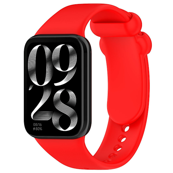 Rött Enfärgat Silikonarmband kompatibelt med Xiaomi Mi Band 8 Pro