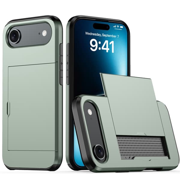 Kotelo iPhone 17 -korttipaikalle vihreä Noz27521
