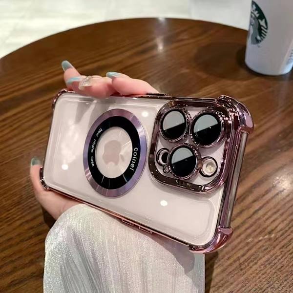 Etui til iPhone 16 E Clear Magnetic Clear Pink