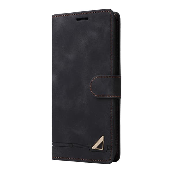 Etui til iPhone 13 mini, svart Soft-Touch lommebok med kortholder, magnetisk flip