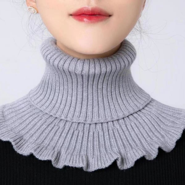 Dame falsk krage Avtakbart halvskjerf Cervical Support Ban Gray