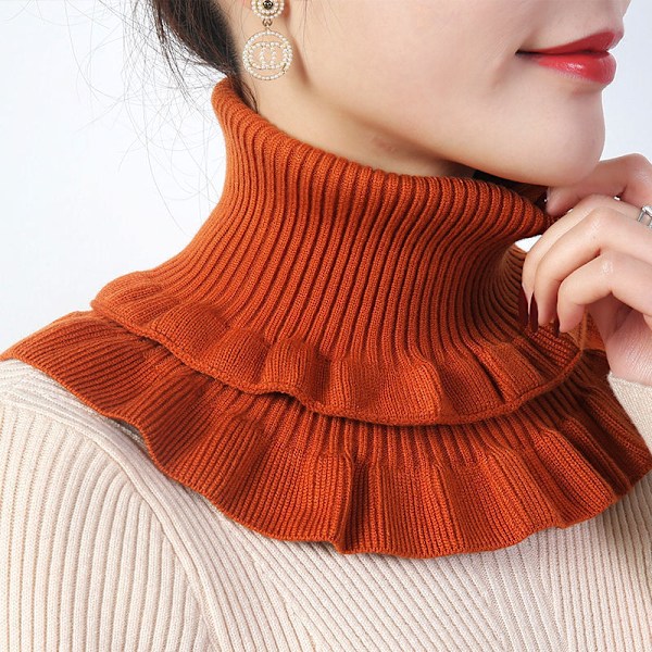 Falsk krage for kvinner, Cervical Spine Fashion All-Match Pullove Deep Purplish red [common Style]]