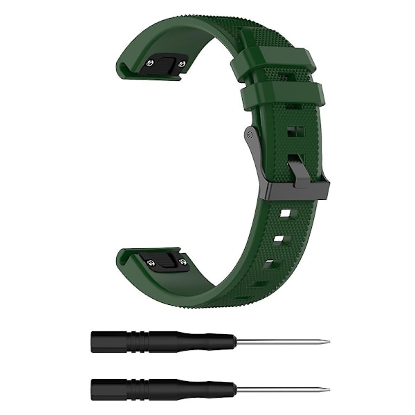 Armégrön Armégrön kompatibel med Garmin Fenix5 (22mm) Silikonarmband