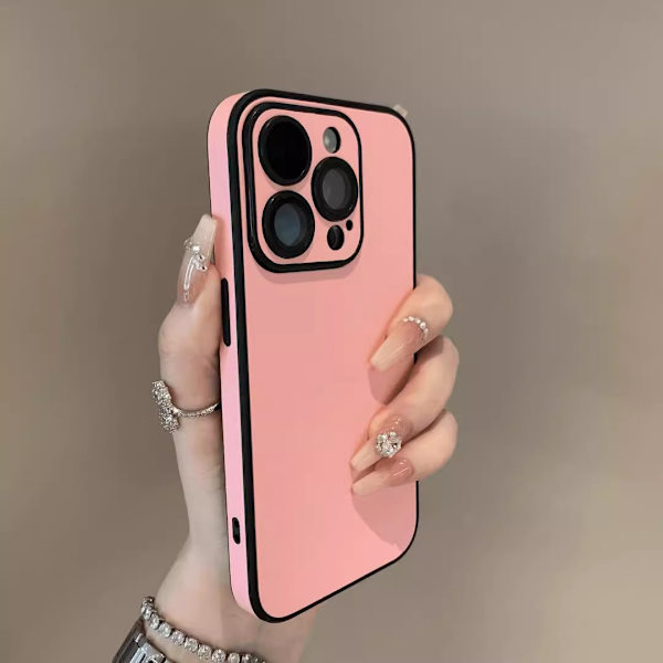 Kotelo iPhone 16 Plus -puhelimelle, nahkatuntu, vaaleanpunainen