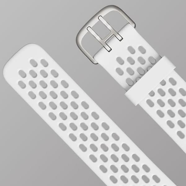 Hvid Hvid kompatibel med Fitbit Blaze læderurrem