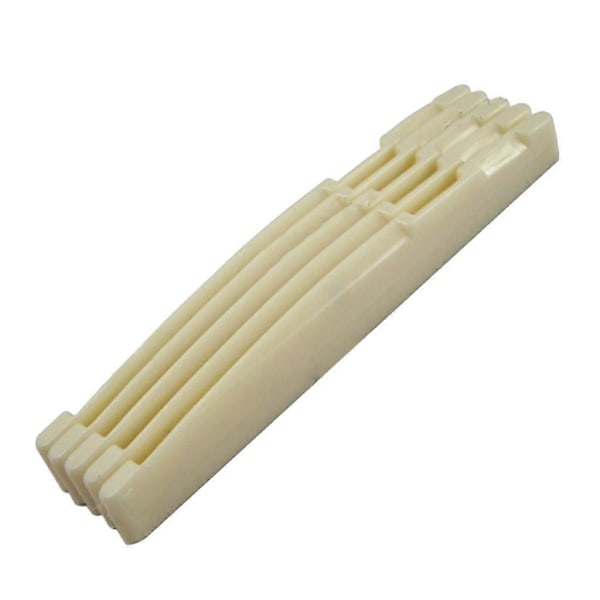 Gitarrtillbehör 6 Strängar Gitarrstall Pins Sadel Mutter Akustiskt Stränghållarset Light cream yellow