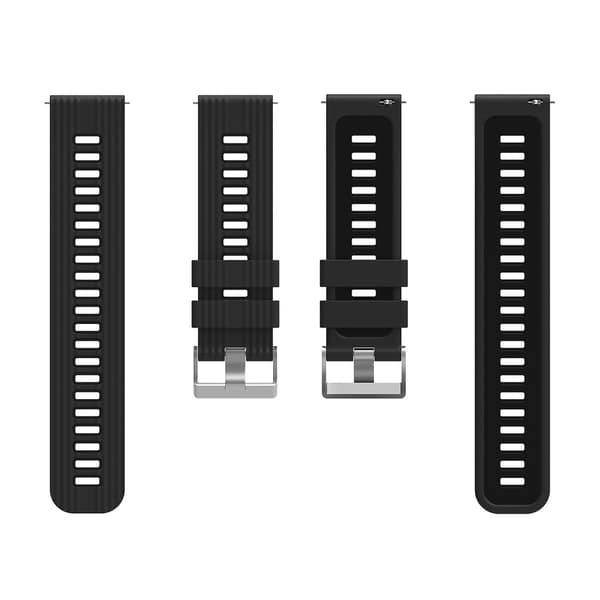 Sort Sort Silikone Urrem kompatibel med Huawei Watch Gt 3 46mm