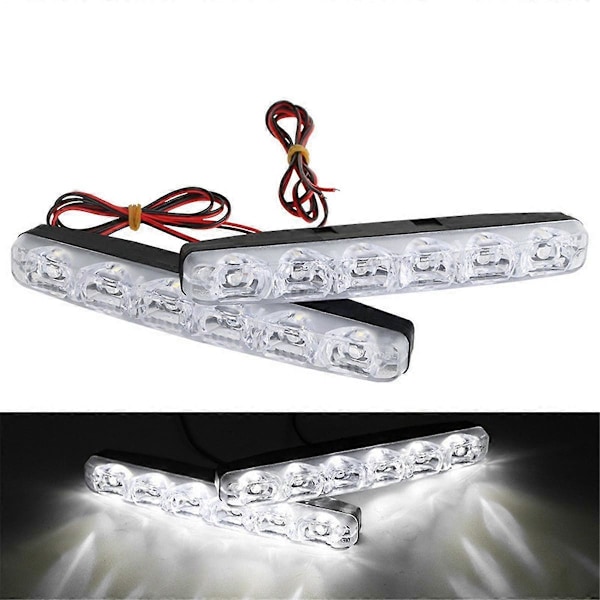6 LED Erittäin Kirkkaat Päiväajovalot Auton Keskisäleikön Koristevalot Yleismallin Autovaloille