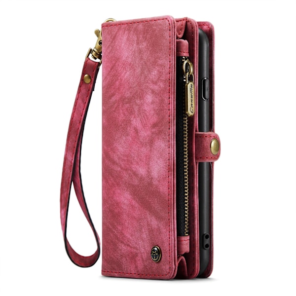 Etui til iPhone 14ProMax6.7 rød Wallet med kortholder Flip