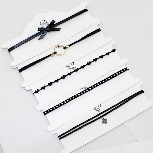 Dame falsk krage Avtakbar halv Choker / Halskjede Kombinasjon T set 25-15 piece set