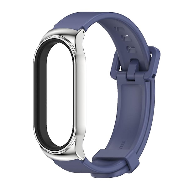 Blå Sølv Blå Sølv Silikone Urrem kompatibel med Xiaomi Mi Band 7 / 7 Nfc kompatibel med Xiaomi Mi Band 7 / 7 Nfc