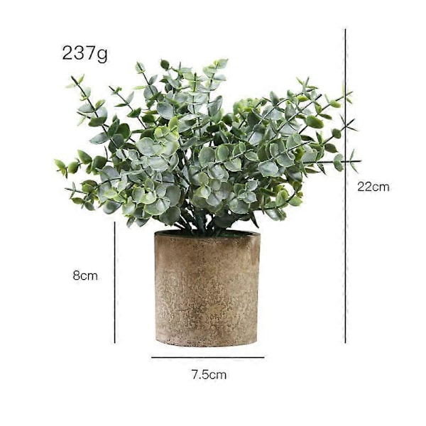 Kunstige planter med blomsterpotter, små blomsterpotter, kontor desktop dekoration, falske planter, hjemmekontor interiør dekoration (DS528)