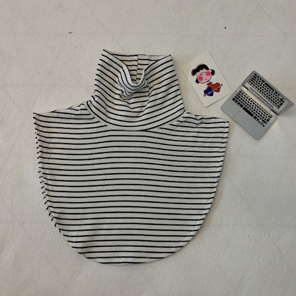 Dame falsk krage Avtakbar halv 'S Varmt skjerf Bunn Sh White Average size