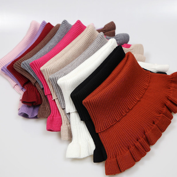 Dame falsk krage Avtakbar halv Skjerf Skjerf Hals Termisk H Light pink