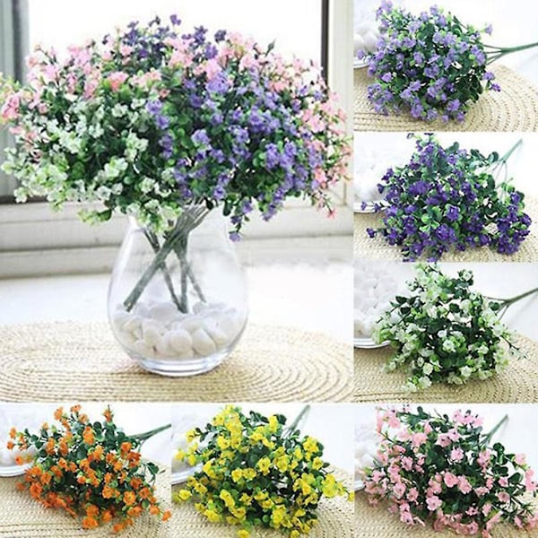Keinotekoinen Gypsophila Kukka Kukinto Kasvi Koti Häät Juhlat Puutarha Toimisto Sisustus Purple