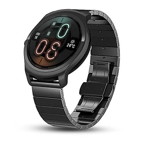 22 mm kompatibel med Huawei Watch Gt2e / Gt2 46mm A Butterfly Clasp rustfrit stål urrem (sort)