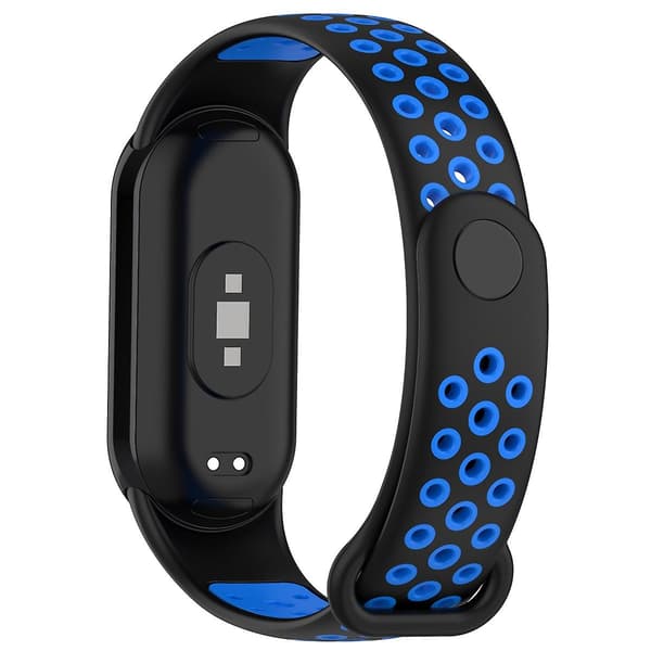 Sort Blå Sort Blå Silikone Urrem kompatibel med Xiaomi Mi Band 8