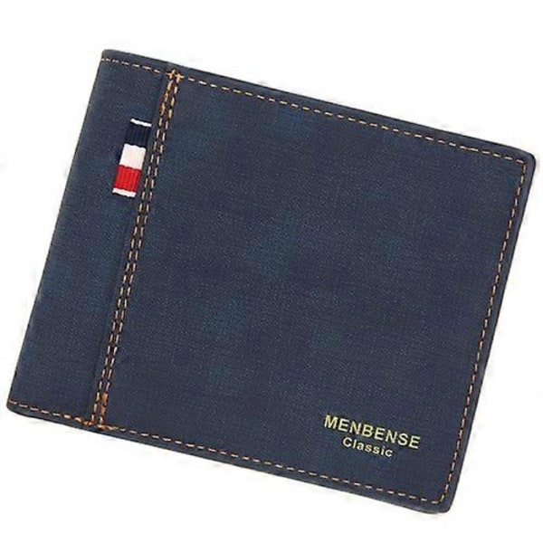 MenBense Frostet PU Kort Stor Kapasitet Mote Retro Tre-delt Veske Herre Lommebok