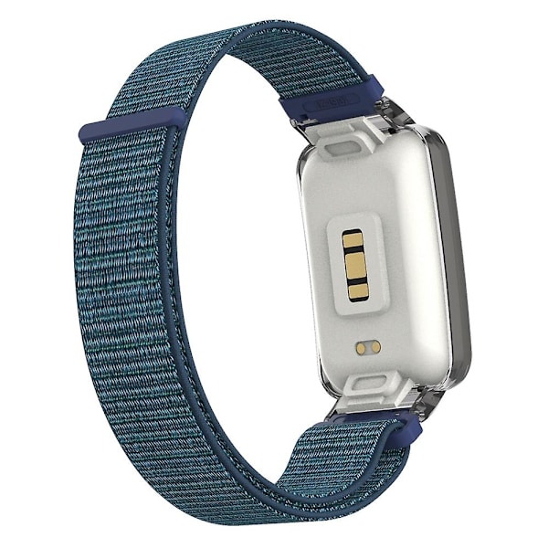 Mørk Grå PC-deksel + Nylon Loop Stropp kompatibel med Xiaomi Mi Band 7 Pro