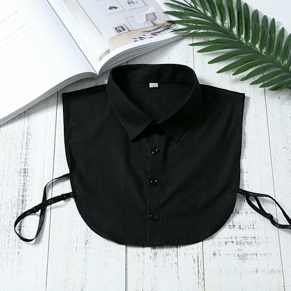 Dame falsk krage Ungdomsversjon Herre Skjortekrage Herre Bluse Black 42