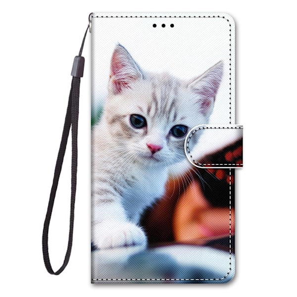 Etui til iPhone 13 Pro Max Ziwei Kat Malet Kryds Wallet med Kortholder Flip Wallet med Kortholder