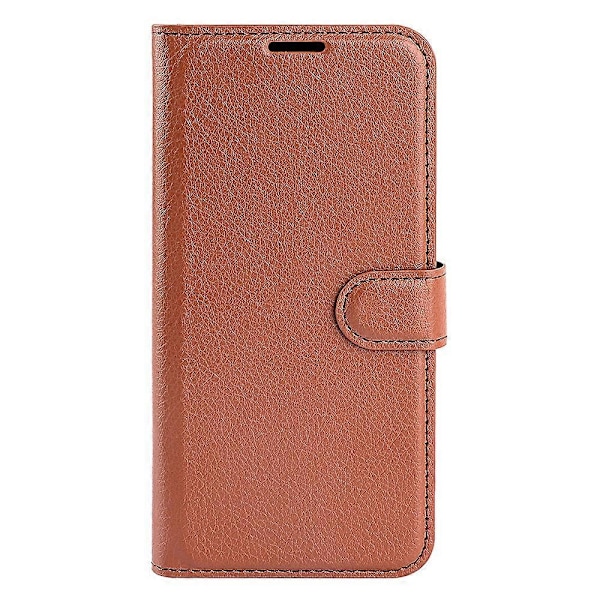 För Xiaomi 15 Fodral Litchi Textur Stötsäkert Läder Plånboks Telefonfodral Brown