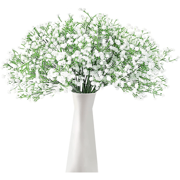 12-pack Gypsophila Konstgjorda Blommor Buketter Falska Real Touch Blommor För Bröllopsfest Dekoration Gör-det-själv Heminredning