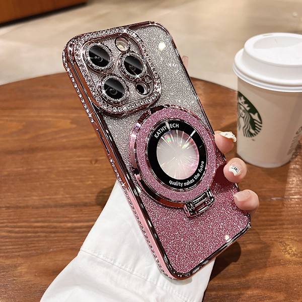 Kotelo iPhone 16 E/17 E Glitter Diamond Accent Electroplated Magnetic Design Noz25336