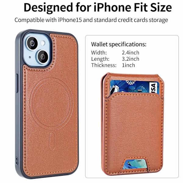 Etui til iPhone 16 Pro Max Grøn enkelt skal Pebbled Magnetisk Wallet med Kortholder