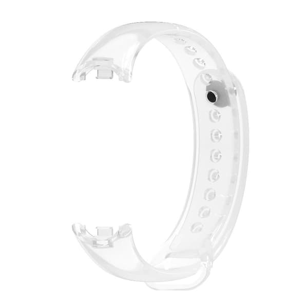 Transparent Transparent Mijobs Solid Color Silikonrem kompatibel med Xiaomi Mi Band 8