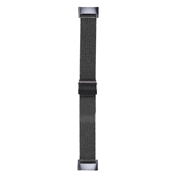 Musta Milanon teräsranneke, yhteensopiva Fitbit Charge 5:n kanssa