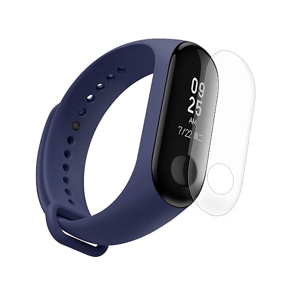 Marineblå Marineblå Silikone Urrem kompatibel med Xiaomi Mi Band 3