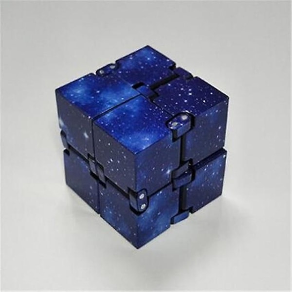 Infinity Cube Mini Toy Finger Edc Ångest Stress Relief Cube Blocks Blue Starry Sky