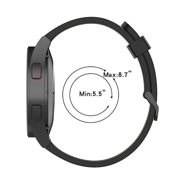 20 mm silikonerem, der er kompatibel med Garmin Move Style