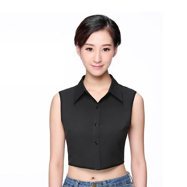 Dame falsk krage Genser Dekorativ Dame Avtakbar Anti-Wrinkle white pointed collar-S