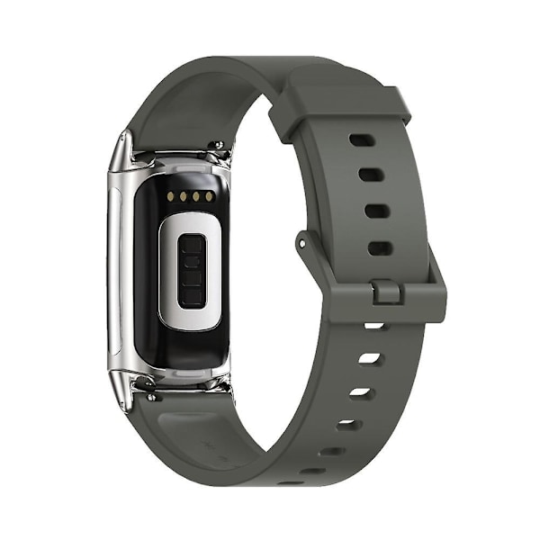 Vihreä Hopea Vihreä Hopea Mijobs Silikoni Kellonranneke yhteensopiva Fitbit Charge 5:n kanssa