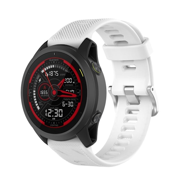 Hvit Hvit Silikon Klokkereim kompatibel med Garmin kompatibel med erunner 745