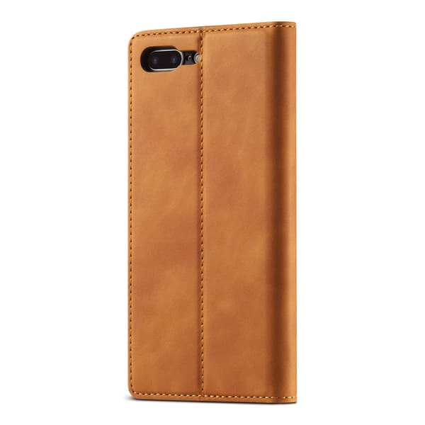 Fodral för iPhone 14plus brun Magnetisk mikrofiberfläck