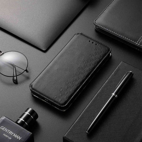 Etui til iPhone 13 Pro svart Flip Magnetisk