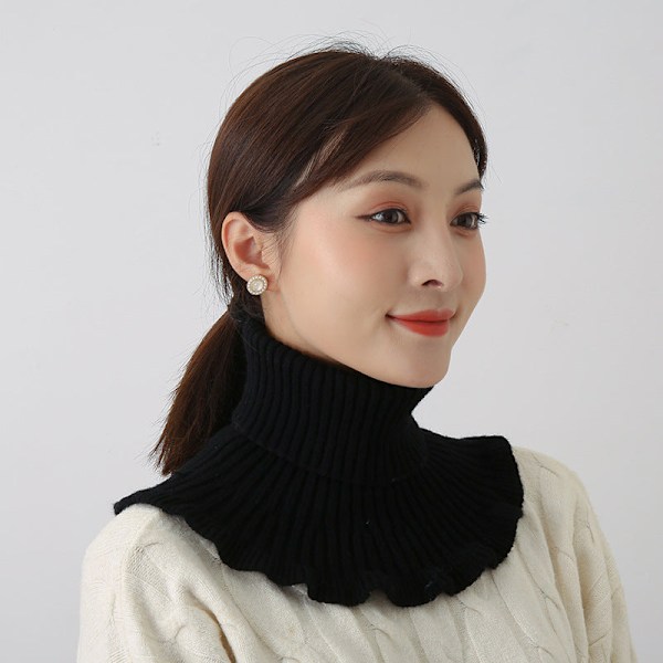 Dame falsk krage Avtakbar halv Varm Cervical Support Soli Black
