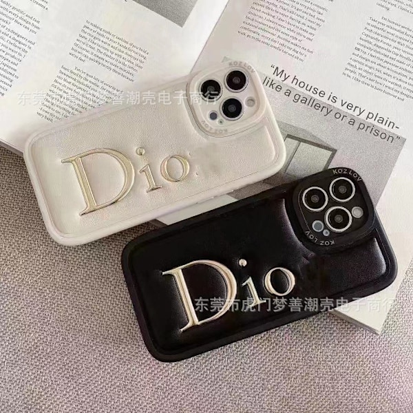 Fodral för iPhone 14plus svart lädertextur Full-Body mjukt par