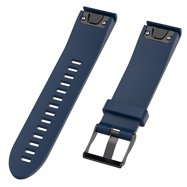 Mörkblå Mörkblå kompatibel med Garmin Fenix5 (22mm) Silikonarmband