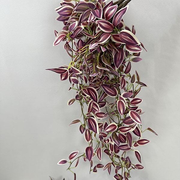 Simuleret Øjenbryn Blad Hængende Falsk Vinstok Vægkurv til Hjemme Hotel Indretning Mini Red Eyebrow Wall Hanging