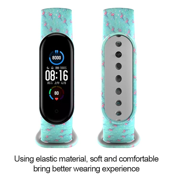 Yellow Leopard Yellow Leopard kompatibel med Xiaomi Mi Band 6 (ca8856) Silikonarmband