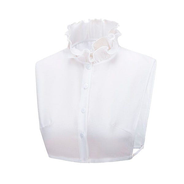 Dame falsk krage Avtakbar halv All-Match Blondebluse St S White