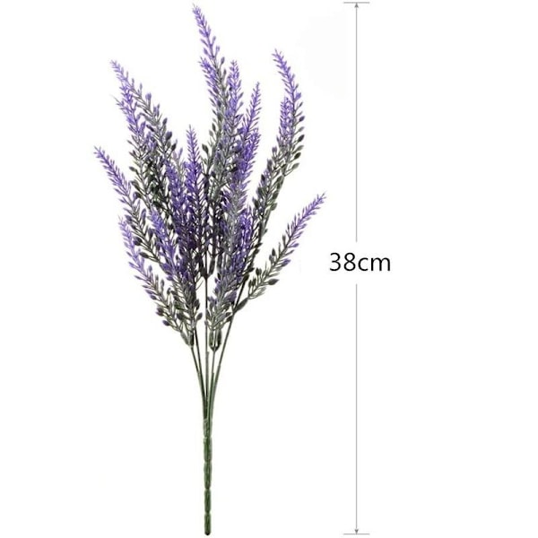 6-pack Konstgjorda Falska Blommor Lavendel Plast Torkade Blommor Växter Bukett för Inomhus Utomhus Hem Fuchsia