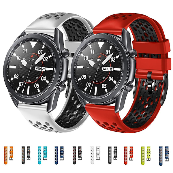 Midnattsblå Svart Midnattsblå Svart Andningsbart Silikonarmband kompatibelt med Xiaomi Mi Watch Color