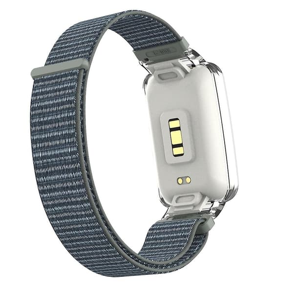 Storm Gray PC-fodral + Nylon Loop-rem kompatibel med Xiaomi Mi Band 7 Pro