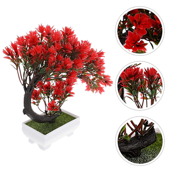 Simulert Grønn Potteplante Falsk Blomst Bonsai Falsk Plantedekorasjon Hjemmeinnredning