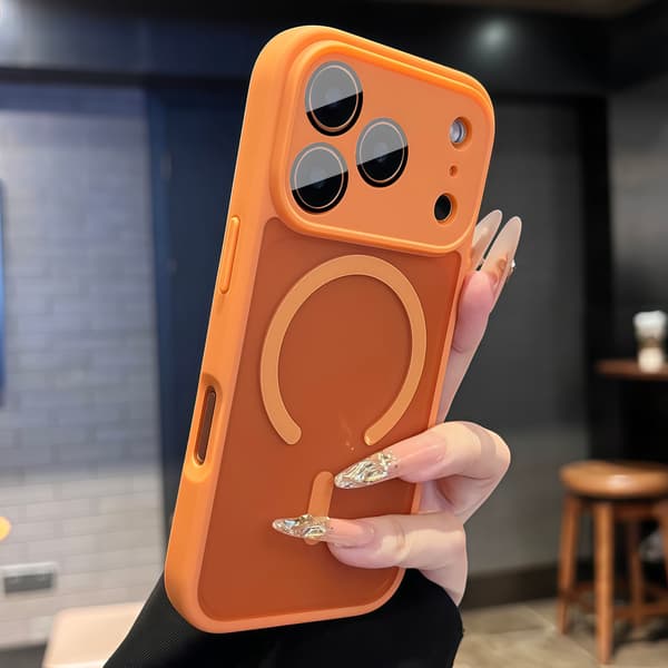 Fodral för iPhone 17 Pro Max Frostat Magnetiskt Orange Noz27369